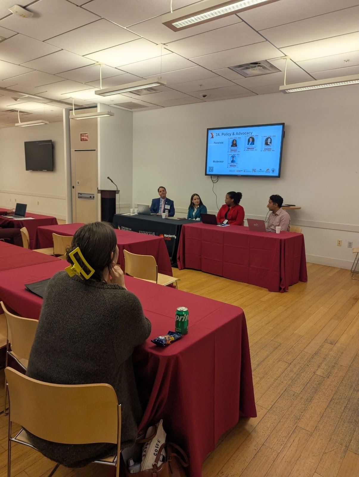 Pictured: Community Engagement Breakout Panel, left to right: Ken Oldham, Chief Executive Officer, United Way of Frederick County; William Hegwood, M.S., Lead Career Coach, Rapid Rehousing Vocational Program,&nbsp; CareerCatchers, Inc.; Reverend Dr. Alfred Bailey II,&nbsp; Minister of Mission and Outreach, New Psalmist Baptist Church; Julie Slivka, Communications Manager, University of Maryland Extension Digital Literacy Project