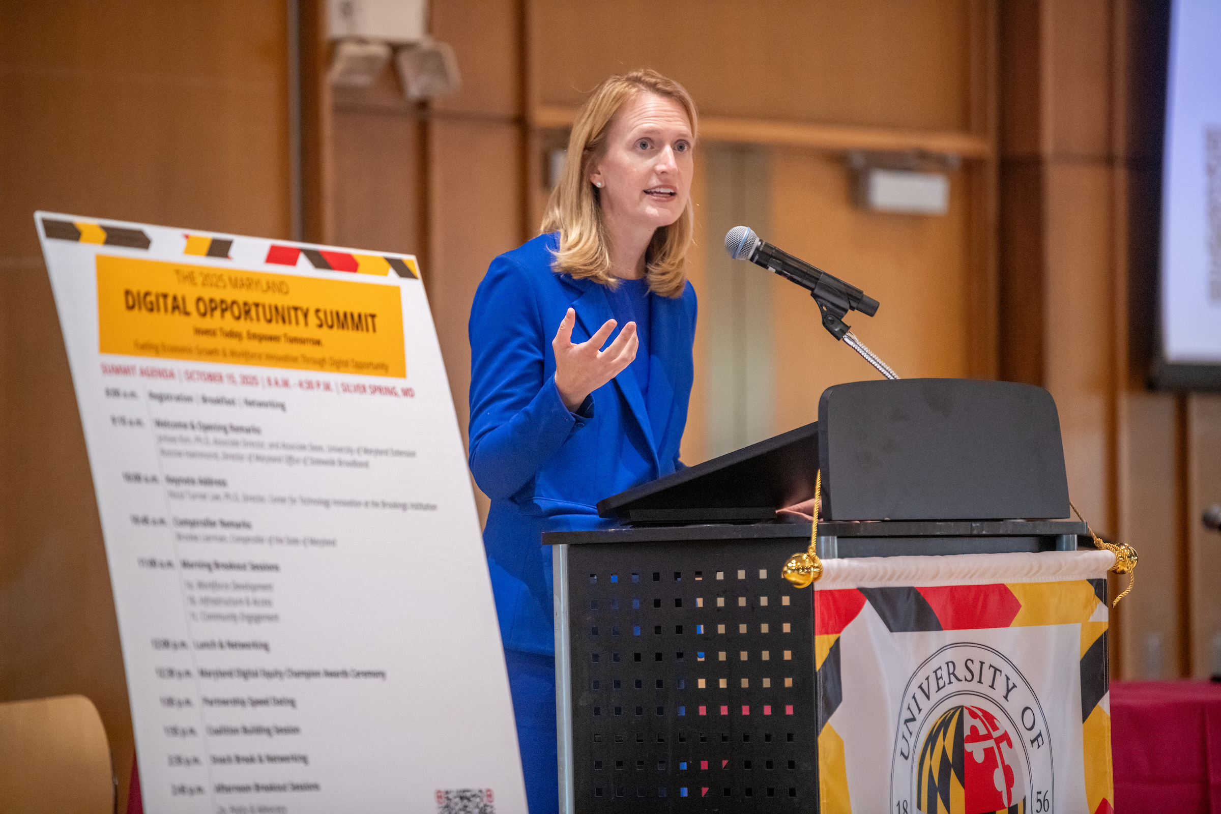 Comptroller Lierman delivers her opening remarks about Maryland’s Digital Roadmap.