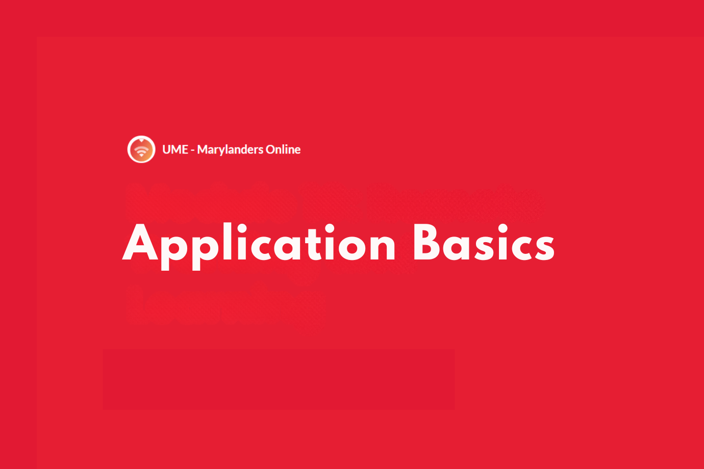 computer Basics module 2: Application Basics